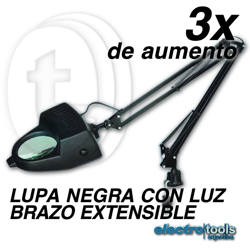 Lámpara Con Lupa 3x Led 6w Lente 10cm Extensible 95cm Negra – Electro Tools  Argentina