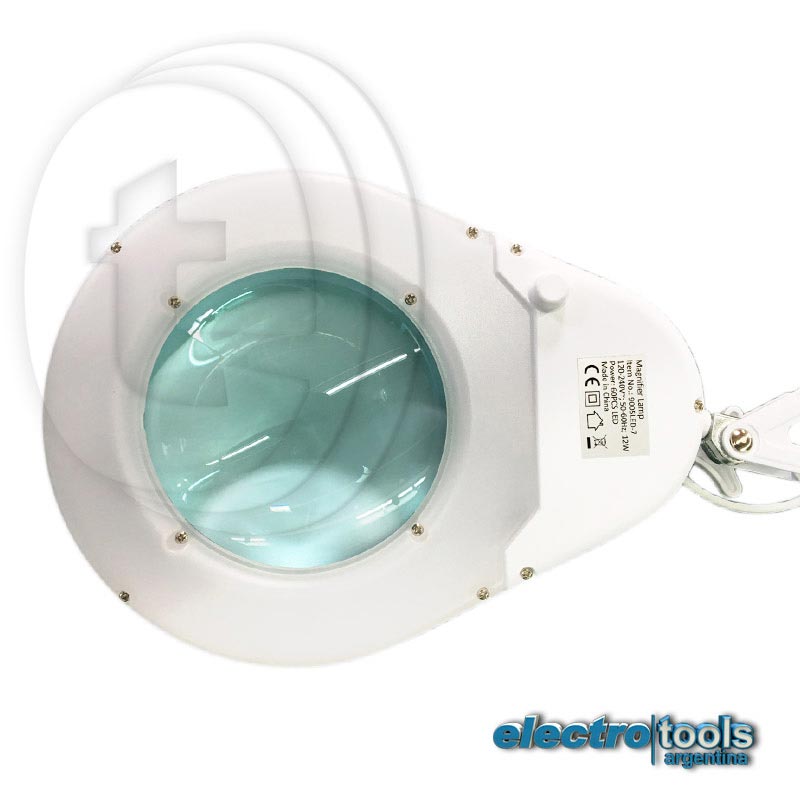 Lupa Con Lámpara Luz Led Blanca 12x Aumento Diam. Ø127mm Con Tapa – Electro  Tools Argentina